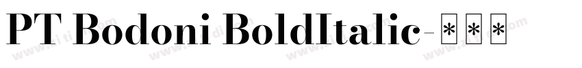 PT Bodoni BoldItalic字体转换
